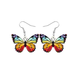 Örhängen Fjäril Regnbågsfärger Butterfly multifärg