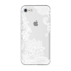 iPhone 7 Spets VIT Lace Henna Mandala Blommor Vit