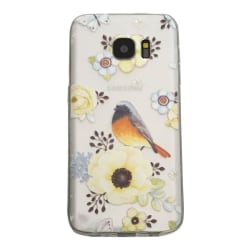Samsung Galaxy S8 Blommor och Rödstjärt Fågel - Henna multifärg