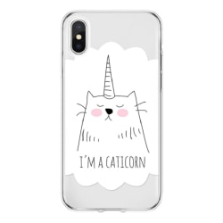 iPhone XR Caticorn Katt Enhörning Sagoväsen Vit