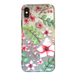 iPhone X / XS Flowers Leaves PINK / GREEN Plants Multicolor