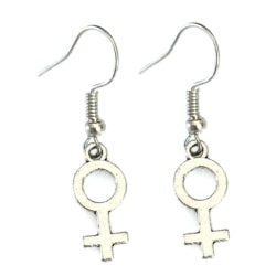 Øredobber - Kvinnelig Symbol - Venus - Mini Silver