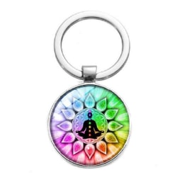 Nyckelring Yoga Mandala Buddhism Chakra Rainbow Alkemi multifärg