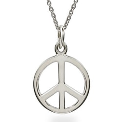 Halsband Peace Symbol Fredstecken Rostfri kedja