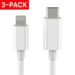 3-Pack USB-C till Lightning Kabel iPhone Snabb Laddare