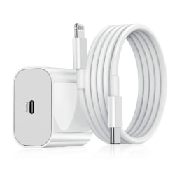 iPhone-lader 20 W - USB C hurtiglader + kabel