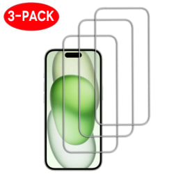 3-Pack - iPhone 15 Pro Skärmskydd i Härdat Glas