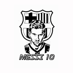 Sport Fotboll Messi Väggdekaler Barcelona Messi Väggdekaler