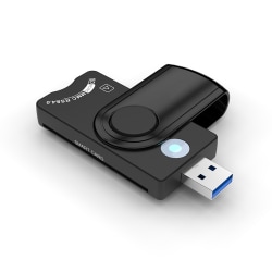 USB 3.0, SD/TF/SIM smartkortläsare