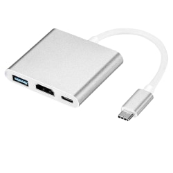 USB-C Multiport Adapter till USB (PD), HDMI 4K och USB-C Silver