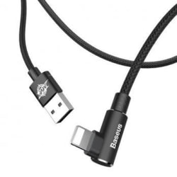 Baseus MVP Elbow Vinklad Kabel USB till Lightning, 1.5A, 2m - Sv Svart