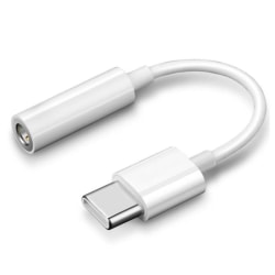 SiGN USB-C till 3.5mm AUX Adapter - Vit Vit