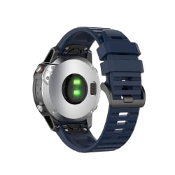 Gummi Smart Watch Armband för Garmin Fenix 6/5, 22mm - Mörkblå Blå