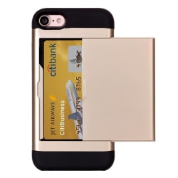 Smart kortplats TPU-Skal till iPhone 7/8/SE 2 - Guld Guld
