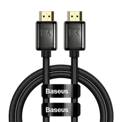 Baseus HDMI till HDMI, 2.1, 8K 60Hz Kabel, 1m - Svart Svart