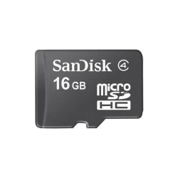 SanDisk minneskort, microSDHC Class 4, 16GB