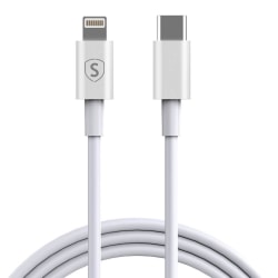 SiGN USB-C till Lightning Kabel 2.1A, 1m - Vit White