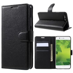 Litchi plånboksfodral för Huawei P10 - svart Svart