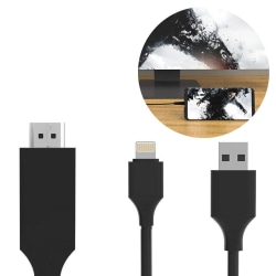 SiGN HDMI till Lightning Kabel 2m + USB-kabel 1m - 5V, 2.1A 5V, 2.1A