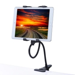 Flexibelt Stativ för iPad & Surfplattor 13-25 cm - Svart Svart