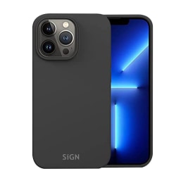 SiGN Liquid Silicone Case för iPhone 14 Pro Max - Svart Black