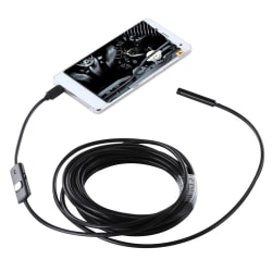 Vattentålig Inspektionskamera 5m Micro-USB för PC & Android - Sv Svart