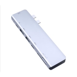 USB-C Hub 7 in 1 för Macbook Pro Silver