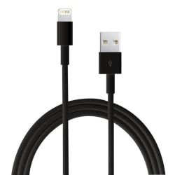 USB - 3m Lightning kabel - Svart Svart