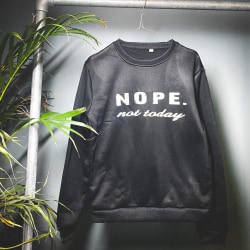 NOPE Not today  - Sweater  - Svart Black XL