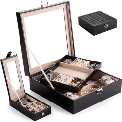 Jewellery Box 2 Tier Jewelry Box Portable Jewelry Box Travel Jewelry Box