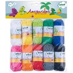 Crochet Set II, Cotton, Multicolour, 19.5x18x2.5 cm