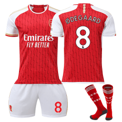 23/24 Ny säsong Hem Arsenal F.C. ODEGAARD Nr 8 Barn Jersey-paket Barn-26