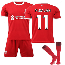 23/24 Ny säsong Hem Liverpool F.C. M.SALAH Nr 11 Barn Jersey-paket Barn-26
