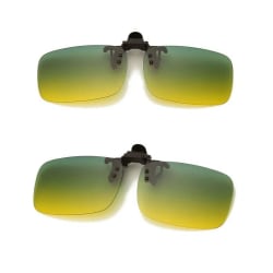Flexibel UV-polariserad dag-nattklämma på solglasögon Green one size