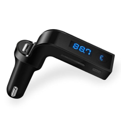 Bluetooth bil FM-sändarmodulator MP3 USB svart Svart one size