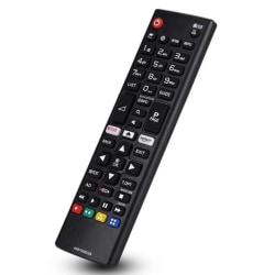 Universal TV-fjärrkontroll LG ersättning Netflix AKB75095308 Svart one size