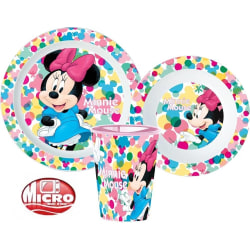 Mimmi pigg / Minnie Mouse  - 3 delat Barnservis med mugg / Målti Måltidsset