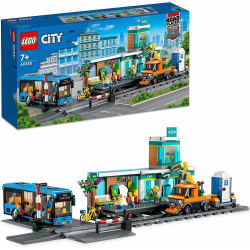 LEGO 60335 City Tågstation Modellbyggsats för Barn, Lastbil, Bus Mix color