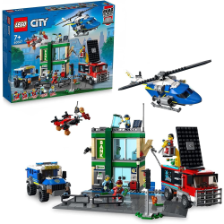 LEGO 60317 City Polisjakt vid Banken med Helikopter Mix color