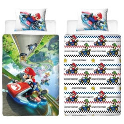 Stort Super Mario Påslakan Enkelsäng - Mario Kart Gravity 140x200 cm, MIx color