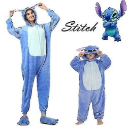Barn Blue Stitch Cartoon Animal Sleepwear Party Cosplay kostym kostym Adult S
