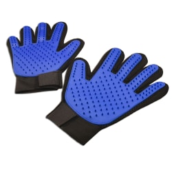 Grooming-handskar för husdjurshår - skonsam handske för att ta bort hår för husdjur och B