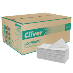 Cliver Miljövänlig Enfaldig Vikbar Handduk, Vit Pappershandduk x1