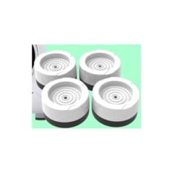 Tvättmaskins antivibrationsdyna - 4- set bullerreducerande tvättmaskinsbas - vit Höjd 3,5 cm