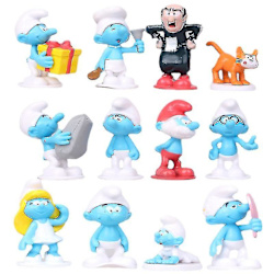 12st smurfdocka tecknad animedocka leksakspresent