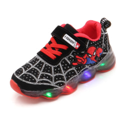 Spider-Man för barn med lysande mesh -sneakers black Size 25
