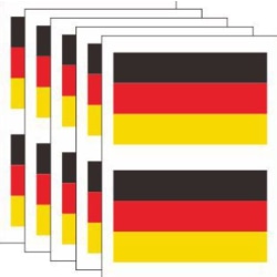 5 Fan Flag Tatuering Stickers (Tyskland)