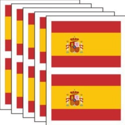 5 Fan Flag Tatuering Stickers (Spanien)