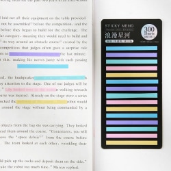 300 ark Rainbow Color Index Memo Pad Extra Tunn Fluorescerande 3