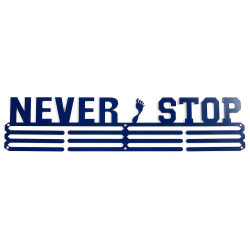"Never Stop & I Did it" Löpare Inspirerande löpning och simning Väggmonterad medaljhängare Displayhållare med väggmonteringssats och skruvar - svart NEVER STOP